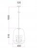 CUAD1 Smokey Black Round Pyramid Glass Pendant Light
